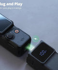 Power Bank Grip For Pocket 3 And Pocket 4 Camera With 5000 mAh Battery LED Display USB-C Charging Connected