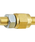 Snag These Heavy Duty 2 Pack Car Side Post Battery Terminal Brass Studs With Universal 3/8 Inch 16 Threads For Quick Garage Swaps And Foolproof Charging Hooks That Hold Tight - close-up view of brass stud with threads.