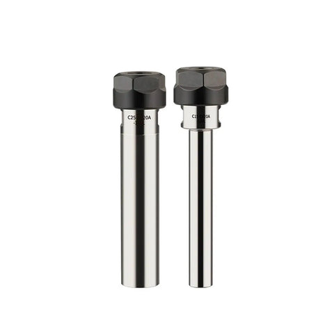 Ultra Precision C16 ER20 Extension Rod For CNC Milling Tools With 100mm Length And M Type Nut Collar, two sizes shown.