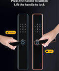 Slick Fingerprint Door Lock Delivering Dead Easy App Pairing And Rock Solid Setup for Tight Home Security, black and gold handles.