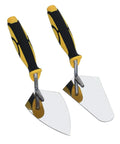 6 Inch Stainless Steel Pointing And Gauging Trowel Kit with ergonomic handles for precise mortar application in masonry work.