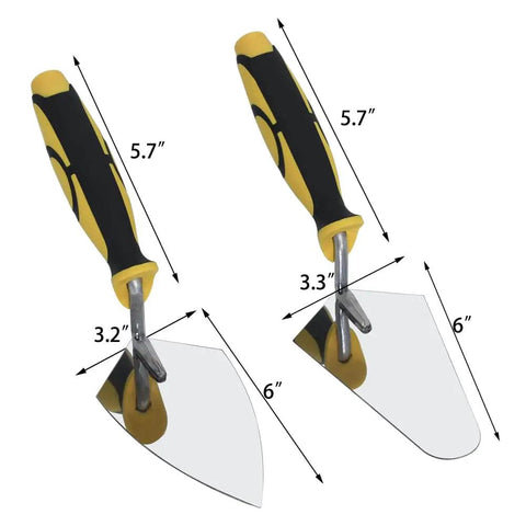 6 Inch Stainless Steel Pointing And Gauging Trowel Kit For Concrete Masonry Bricklaying Stucco Cement Flooring Pro Grade DIY Hand Tools
