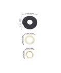 Quartz Clock Washer Kit For DIY Wall Clocks With 30 Sets Includes Nuts Rubber Washers And Fittings For Easy Clock Repair