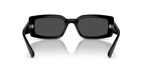 RB4395 Kiliane Sunglasses Square Black Frame Dark Grey Lenses 54mm Eco Friendly 65 Percent Bio Based Acetate