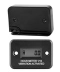 Peel And Stick Vibration Hour Meter Wireless Digital Waterproof Engine And Motor Gauge For Lawn Mower And Outdoor Equipment DJ 103 Easy Install No Wiring Required Durable And Accurate Timed Readout, black sealed hour meter with display