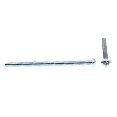 Round Head Machine Screw With Slotted And Phillips Combo One Quarter Inch Twenty TPI By Four Inch Length Zinc Plated Steel Pack Of 50 Built