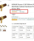 Two Hole 140mm Brass Walnut Drawer Pulls Set Of 4 With M4 Screws High Temperature Sealed Glaze Finish on product listing