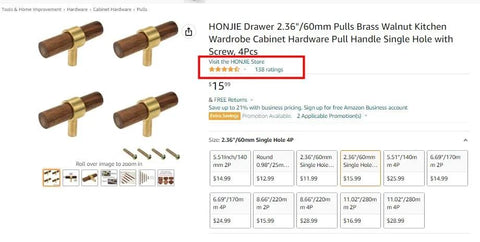 Two Hole 140mm Brass Walnut Drawer Pulls Set Of 4 With M4 Screws High Temperature Sealed Glaze Finish on product listing