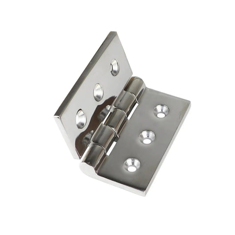 Beefed-Up 4 Inch Stainless Steel Folding Butt Hinges, 2-4 Pack, 6-Hole, Marine Grade Cast Stainless, perfect for doors and cabinets.