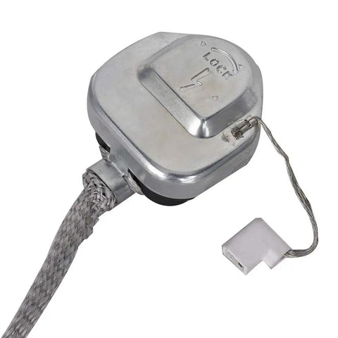 Xenon HID Headlight Ballast With Igniter For Acura and Mazda, close-up of silver igniter with braided cable
