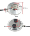 Stainless Steel Magnetic Ultrasonic Liquid Level Sensor Controller With Integrated Transmitter, 0-10V Output, dimensions shown