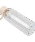Clear plastic leakproof sports water bottle with handle for on-the-go hydration, 650ml BPA-free travel flask for hiking and camping