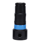 7Pcs Vacuum Hose Expansion Adapters With Dustcollection Quick Connectors And 360 Rotating Clip For 1-1-4 Inch Hoses with blue detail.