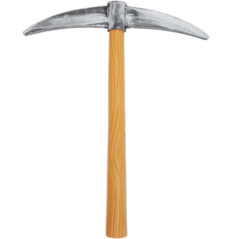 Performance Party Pickaxe Prop Decorative Toy For Birthday Celebrations Stage And Photo Opportunities with wood texture handle.