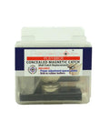 Rock Solid Steel Door Latch With Hardware Included Adjustable Strength Fits Five Eighths To One And One Sixteenth Inch Doors Ideal For Any Roller Or Ball Latch Application Magnets Do Not Touch After Install, packaged with hardware and magnetic catch.