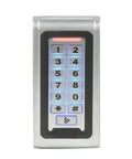 Front view of Waterproof Metal RFID PIN Code Door Security Access Control System Kit with numeric keypad, Wiegand 26 Ready To Roll