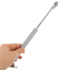 Hand holding Beefed Up Heavy Duty Cabinet Hinge with Hydraulic Gas Spring Lift Assist