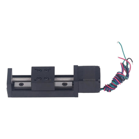Heavy Duty 50Mm Stroke Linear Rail Slide Actuator with stepper motor and T screw rod, perfect for DIY CNC router builds.