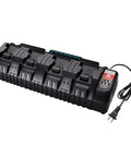 N18 Four Port Fast Charger For Milwaukee M18 18V Li Ion Batteries And Tools showing 4 charging bays and power cord