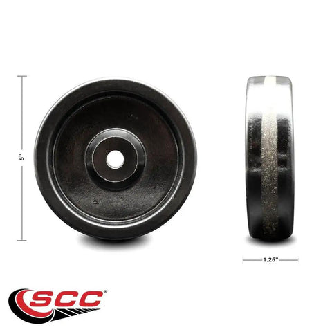 Tough As Nails 5 Inch Phenolic Replacement Wheel With One Half Inch Bore Holding Its Own Under 600 lbs Loads And Rolling Like Butter Across Shop Floors Daily
