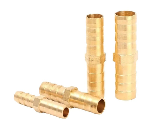 Brass Hose Fittings Set 6mm 8mm 10mm 12mm Straight Through Water Pipe Adapters For Garden Irrigation Leak Proof Easy Install 20 Pcs Durable Multi Size Connectors Fits Most Hoses Quick Connect Style, brass hose connectors