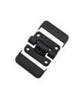 Black plastic torque hinge kit for cabinet doors; 4-piece mounting hardware set