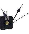 Replacement Jump Second Clock Movement HR1688-31 with 12mm hour shaft and 31mm total shaft, black hands and mounting hardware