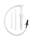 Heavy Duty Transmission Fluid Transfer Pump Kit Featuring Extended Clear Hose And Swivel Tip For Hassle Free Differential Gear Oil Change On Hot Rods Trucks And Marine Rigs Zero Sweat Design White, includes pump and hoses.