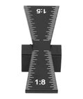 Heavy Duty Aluminum Alloy Dovetail Marking Gauge And Woodworking Scriber Ruler For Cork And Solid Hardwood Joinery Featuring Hella Precise Scale Etchings With A No Fuss Design with black finish and precise 1:5 and 1:8 scale engravings.