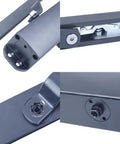 Close-up view of components from Heavy Duty Hydraulic Automatic Door Closer With Premium Slide Rail System For 88 To 187 Lbs Doors.