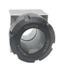 Front view of ER32 Square Collet Block And Holder For CNC Lathe And Engraving, 0.005 mm Precision Carbon Steel Workholding tool.