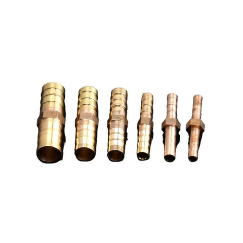 Brass Straight Hose Fitting Equal Barb Connector Adapter For 4mm To 25mm Hose Sizes Copper Barbed Pipe Fitting For Gas And Water DIY