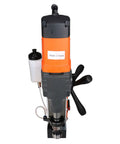 Top view of Badass Magnetic Drill Press With 1.8 Inch Boring Cap And 1700 Watt Variable Speed Motor, showcasing its build and controls.