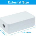 Five Pack Small ABS Plastic Junction Box For Electrical Projects White Durable Project Case 1.89 By 1.02 By 0.59 Inches Ideal Enclosure