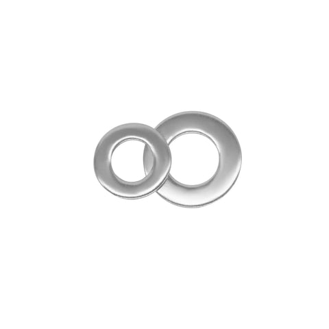 Flat Washer Kit 180Pc Stainless Steel Washers Assortment For Screws And Bolts M2.5 M3 M4 M5 M6 M8 M10 Perfect For Auto Repair Home DIY Projects And Shop Fixes Durable And Rust Resistant Gasket Shim Set, two stainless steel washers