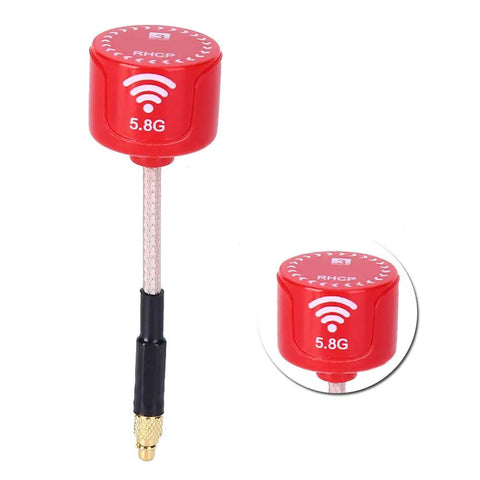 High Gain 5.8GHz LHCP RHCP Directional Antenna for FPV Drones and RC Vehicles with MMCX Straight Connector, red exterior