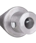 Log Wood Splitter Cone Drill Bit Attachment For Hammer Drill Left Thread Steel 120mm close-up showing threaded detail