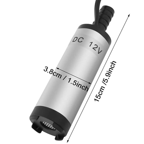 Heavy Duty 12V Submersible Water Pump Delivers Smooth 200 GPH Flow And Kickin 8500 RPM Power for precise dimensions.