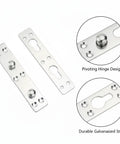 Heavy Duty 4.8 Inch Galvanized Steel Bed Hinge For Murphy And Folding Beds Square Corner Replacement Hardware Easy Install Pivot