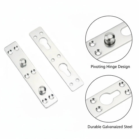Heavy Duty 4.8 Inch Galvanized Steel Bed Hinge For Murphy And Folding Beds Square Corner Replacement Hardware Easy Install Pivot