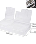 Top Tier Double Pack Phone Repair Module Organizer With Multi Size Compartment Storage Case, dimensions 183 x 93 x 34 mm, transparent design.