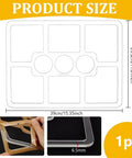 Clear Acrylic Nine Pocket Router Jig And Tracing Template For Woodworking Shops Heavy Duty Rectangle Layout Gauge, 39x29.5cm.