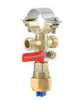 High Pressure Nozzle For Tractors Sprayer With Zinc Alloy Build Beefy Fan-shaped Nozzle With External Thread And Red Valve