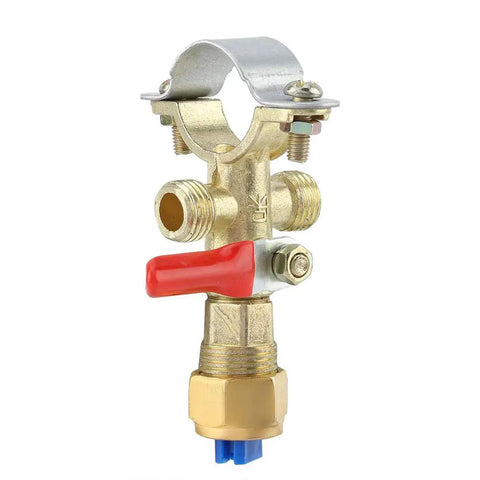 High Pressure Nozzle For Tractors Sprayer With Zinc Alloy Build Beefy Fan-shaped Nozzle With External Thread And Red Valve