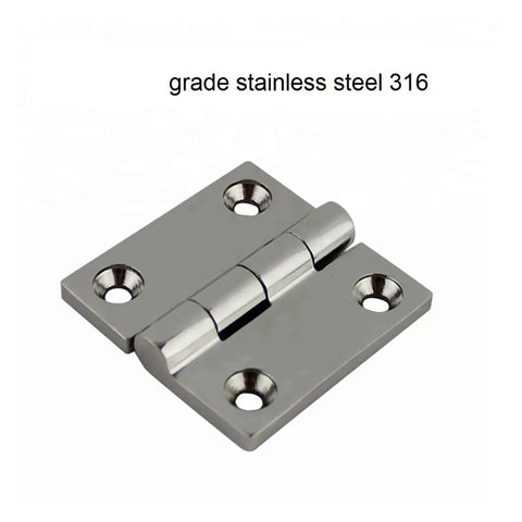 316 Stainless Steel Heavy Duty Boat Hinge With Four Holes, Mirror Polish Butt Hinge, 38mm Or 50mm Size, Quiet Smooth Operation