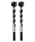 Pro Level Tungsten Carbide Forstner Drill Bits Two Piece Set, 3/4 inch wood bore with 8mm hex shank for smooth cuts.