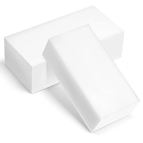 Two Pack HDPE Plastic Blocks 2 In By 3 In By 6 In High Density Polyethylene For DIY Projects And Home Floor Upgrades