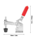 Vertical Toggle Clamp 100Kg Pull Force With Ergonomic Handle 70mm Length 45 Carbon Steel Construction Rock Solid Quick Operation Holding Clamp For Machining Assembly And Industrial Testing, 70mm x 105mm