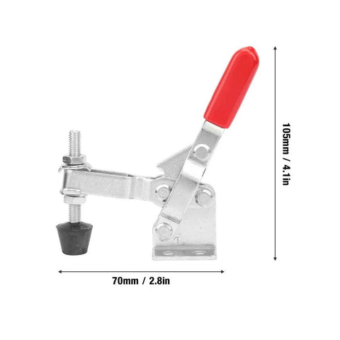 Vertical Toggle Clamp 100Kg Pull Force With Ergonomic Handle 70mm Length 45 Carbon Steel Construction Rock Solid Quick Operation Holding Clamp For Machining Assembly And Industrial Testing, 70mm x 105mm