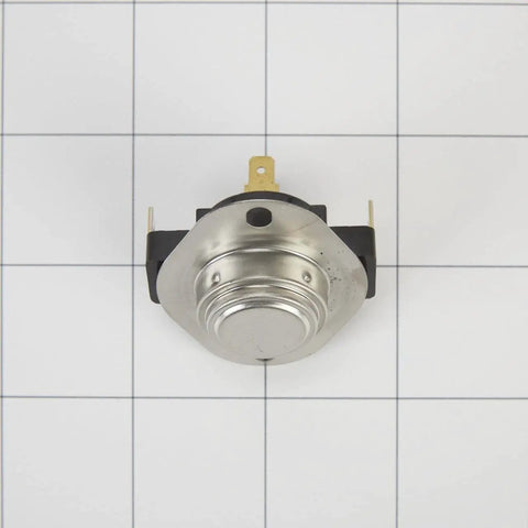Genuine OEM Dryer Cycling Thermostat Replacement Part WP3387134 Replaces 306910 3387135 3387139, metal finish on grid background